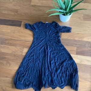 Alison Sheri Shift Dress Size XL Blue Casual Long